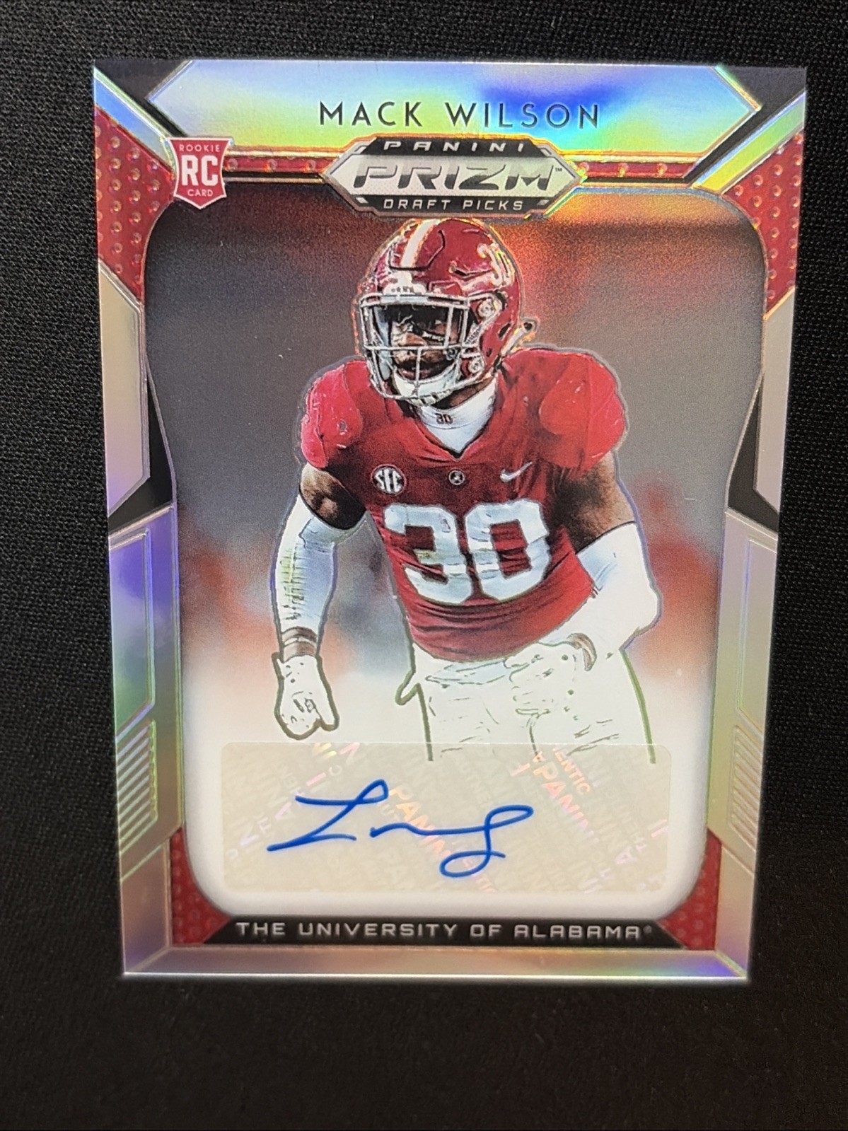 Mack Wilson Panini Prizm Draft Picks #204 Autograph