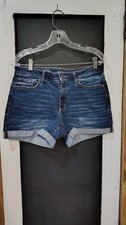 womans Ana blue denim shorts mid rise 3.5 inseam size 12