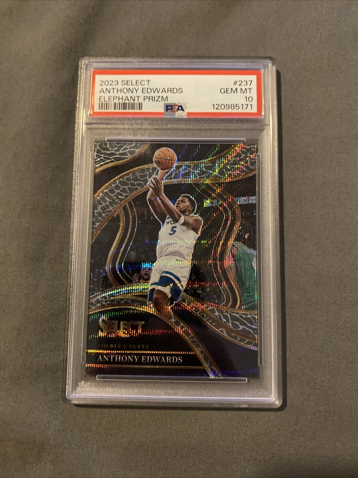 2023-24 Panini Select - Courtside Anthony Edwards #237 Elephant Prizm SSP Rare