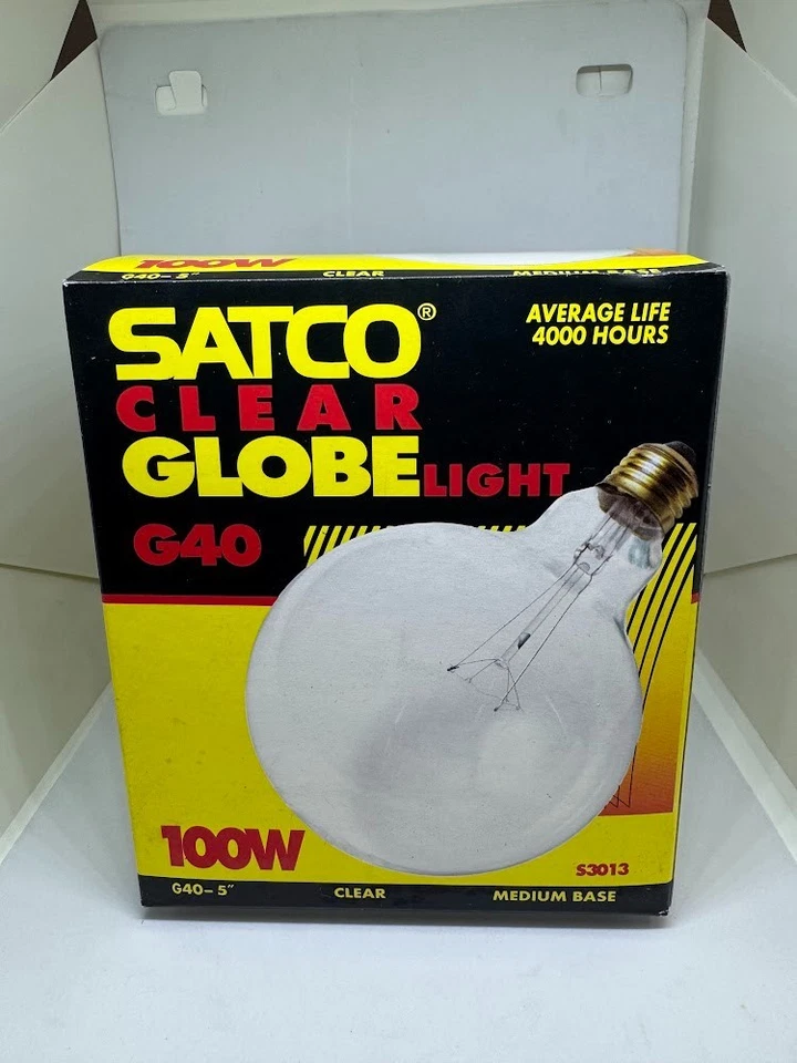SATCO CLEAR GLOBE LIGHT S3013 100W G40-5 - Image 2 of 2