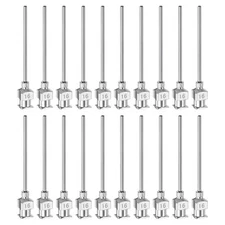 20pcs 16G Stainless Steel Dispensing Needles, 1-1/2" Glue Needle Tube Blunt Tip