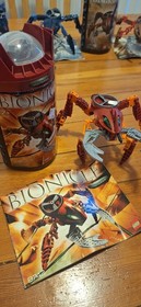 LEGO BIONICLE: Visorak Set Of 4(Missing Suukorak & Keelerak) 6 Cannisters &Instr