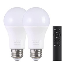 A19 LED Light Bulbs with Remote Control 1100LM 12W 80W Equivalent LED Bulbs...