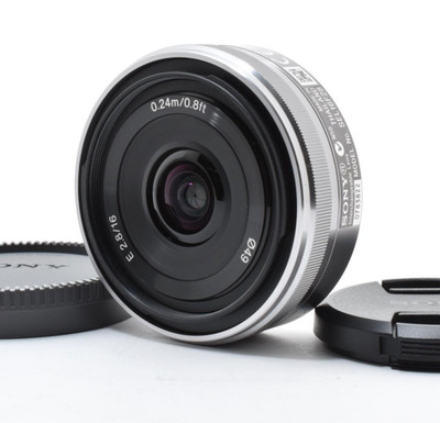 Sony SEL 16mm f/2.8 SEL16F28 AF Wide Angle Lens E Mount Silver w/Caps from Japan