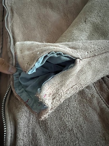 Giacca di pelle vintage COMME des GARCONS uomo ben invecchiato taglia grande - Foto 6 di 17