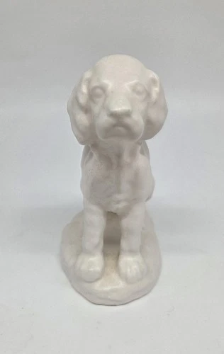 Stangl Pottery Dog Figurine 3280 White Bisque Marked STANGL USA Vintage