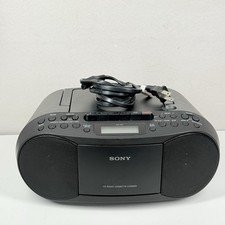 Sony CFD-S70 CD Cassette FM/AM Personal Audio System Boombox Black Tested Works