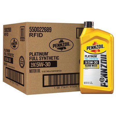 Pennzoil Platinum 5W-30 Full Synthetic Motor Oil (1-Quart, Case of 6)     