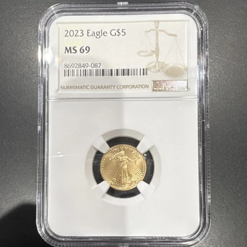 2023 American Eagle $5 Gold Coin NGC MS 69 1/10 oz United States Mint