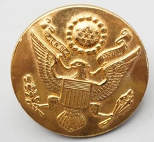 WWII 1943 24K Gold Plated Plastic Army Enlisted Hat Badge GREAT SHAPE