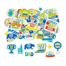Bulk 300 Pc. Father  s Day Self-Adhesive Shapes