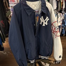Vintage Starter Zipper Jacket NY Yankees NEW XL Diamond Collection Fast S/H