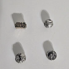 Pandora Charms Star Wars Logo Gold, Death Star, Han Solo & Leia, R2-D2 & C-3PO