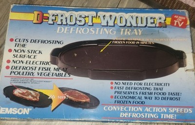 Emson D-Frost Wonder Defrosting Tray for Thawing, Black Aluminum Material