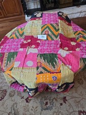 INDIAN KANTHA VINTAGE BLANKET THROW QUILT BEDSPREAD HAND STITCHED REVERSIBLE 20a