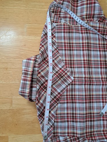 Vintage JC PENNEY Big Mac Plaid Men's Shirt Size M? Pearl Snaps SEE MEASUREMENTS - Picture 9 of 12