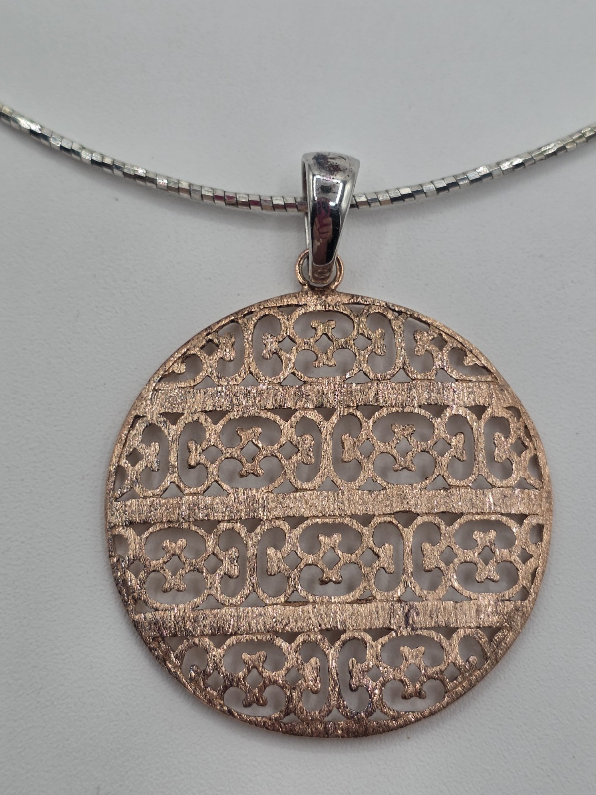 Milor Italy 925 Necklace With Milor Rose Gold Plated … - Gem