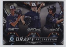 2019 Bowman Draft Chrome Progression Refractor Mackenzie Gore Ryan Weathers 1t2c