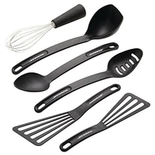 Black Wooden Cooking Utensil Set - 6 Piece Kitchen Gift Set