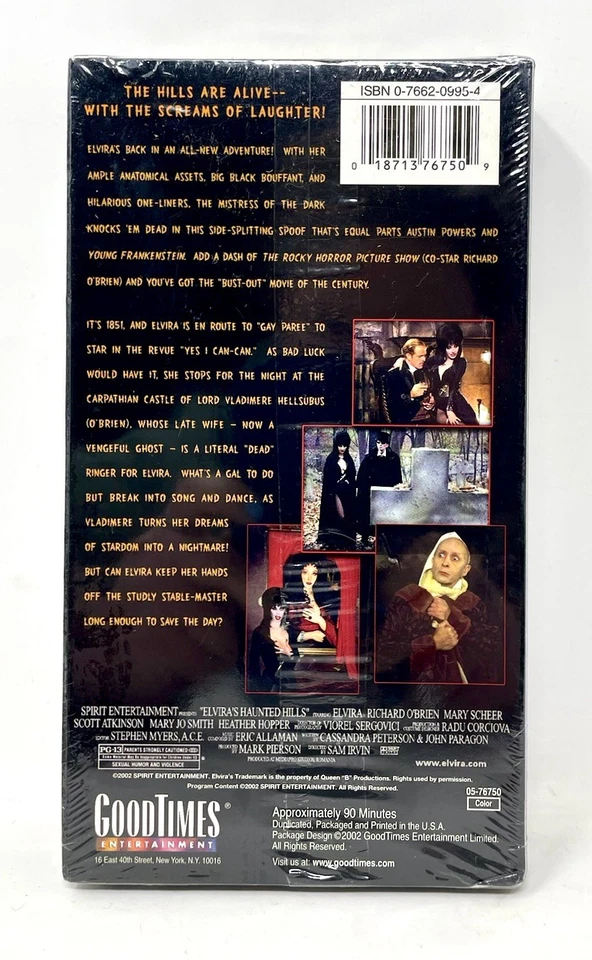 RARE Vintage 2002 Elvira's Haunted Hills VHS Tape Good Times Entertainment! NEW! - Image 2 of 4