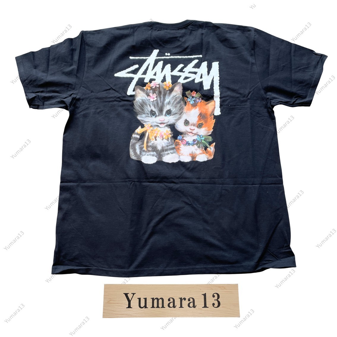 Stussy Kittens Tee Black White Midnight 3colors T-shirts