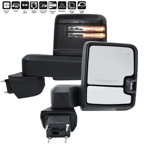 Tow Mirror For Chevrolet Silverado Sierra 2019-24 Turn Signal Heated Puddle Lamp