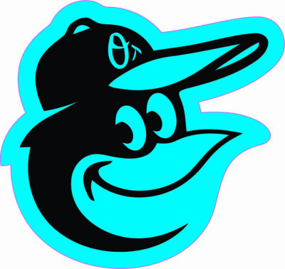Baltimore Orioles Blue Baseball Helmet Decals