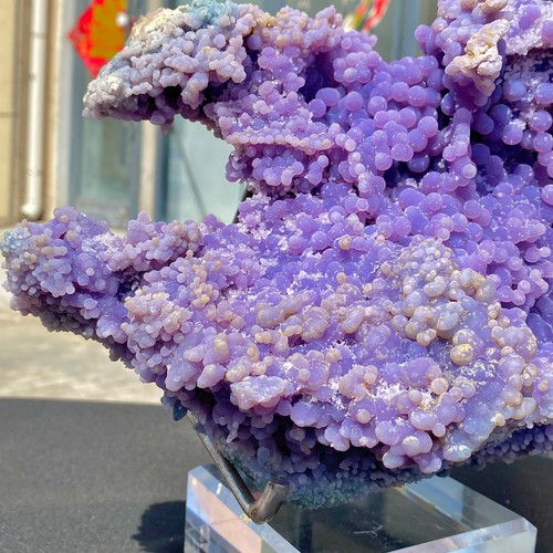 10.3LB Natural Purple Grape Agate - Botryoidal Chalcedony Mineral Display - Picture 12 of 13