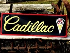 V36”Vintage Hand Painted Antique Vintage Old Style Cadillac Service Station Sign