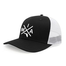 Miami MIA Hat for Men Women - Snapback Trucker Baseball Cap (Black/White)
