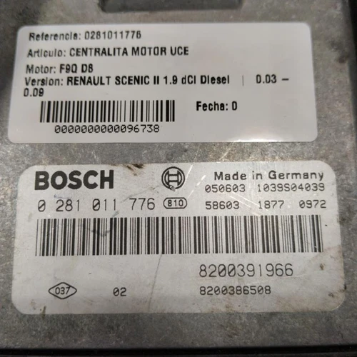 0281011776 Motorsteuergerät für RENAULT SCENIC II (JM) * 2005 96738 - Bild 3 von 6