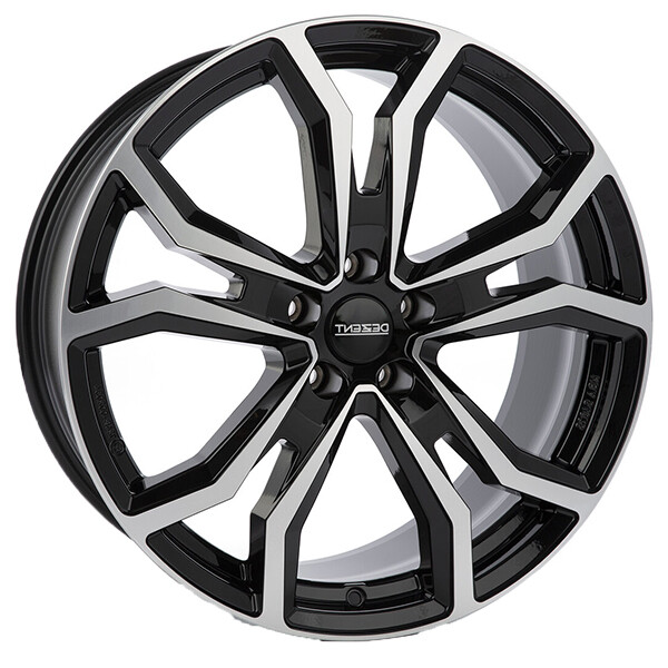 ALLOY WHEEL DEZENT TV DARK FOR HONDA HR-V 7.5X18 5X114.3 BLACK/POLISHED 0YC