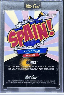 1/4 LAMINE YAMAL BLUE Raywave Prizm 2024 Wild Card Comix SPAIN