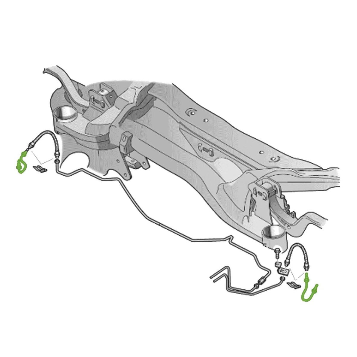 セット 2x Golf Brake Line Rear Right Left Fits VW Audi A3 S3 TT