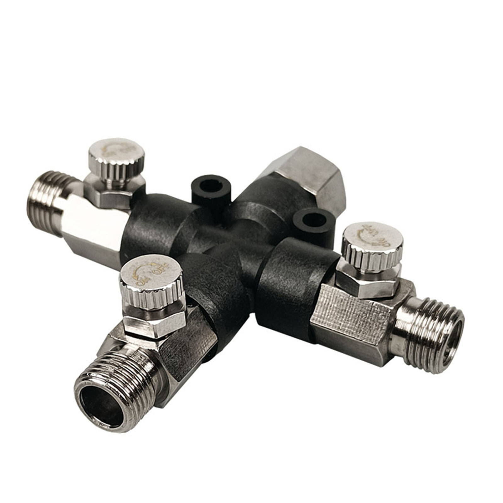 1/8 Three Way Adjustable Air Hose Splitter Airbrush Connecting Accessories