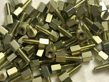  100 TE-CONNECTIVITY FEMALE 4-40 SCREW LOCK YELLOW CHROMATE 1/2" OAL