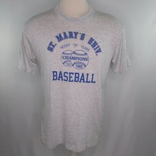 VTG 80s Jerzees St Marys University Heart Texas Baseball T Shirt SZ XL USA Made