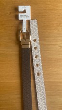 Image of Beautiful Michael Kors Reversible Belt Silver Buckle Bnwt Size XL 39”-44” Unisex