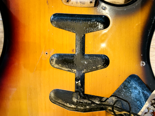 1991 Fender Vintage Stevie Ray Vaughan Stratocaster Sunburst manche Brésilien - Afbeelding 16 van 24