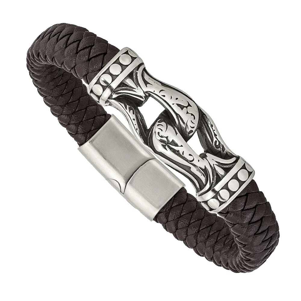 Chisel Brown Leather Fashion Jewelry