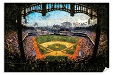 New York Yankees Old Stadium Baseball Field Ballpark 2MC1 Painting Art Print