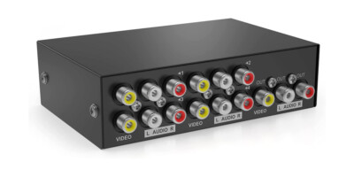 Premium 1 In 4 Out Composite RCA Video Stereo Audio Splitter 