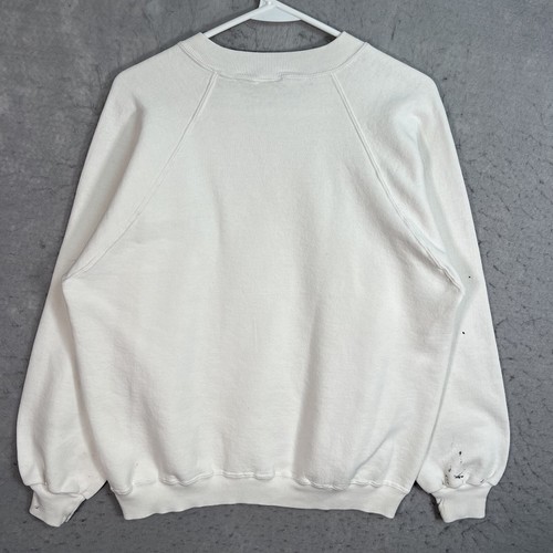 Vintage 80s Beary Special Teddy Bear Sweater Adult Large White Sweatshirt Mens - Picture 12 of 16