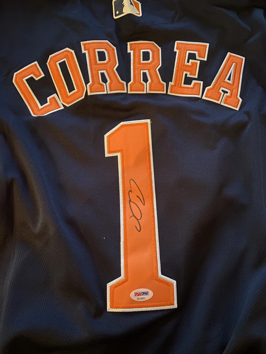 Carlos Correa Houston Astros autographed Orange Jersey with