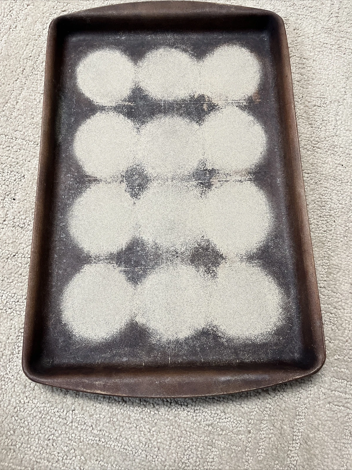 Pampered Chef Medium Bar Pan Stone Stoneware 1449 Seasoned Baking Cookie Sheet
