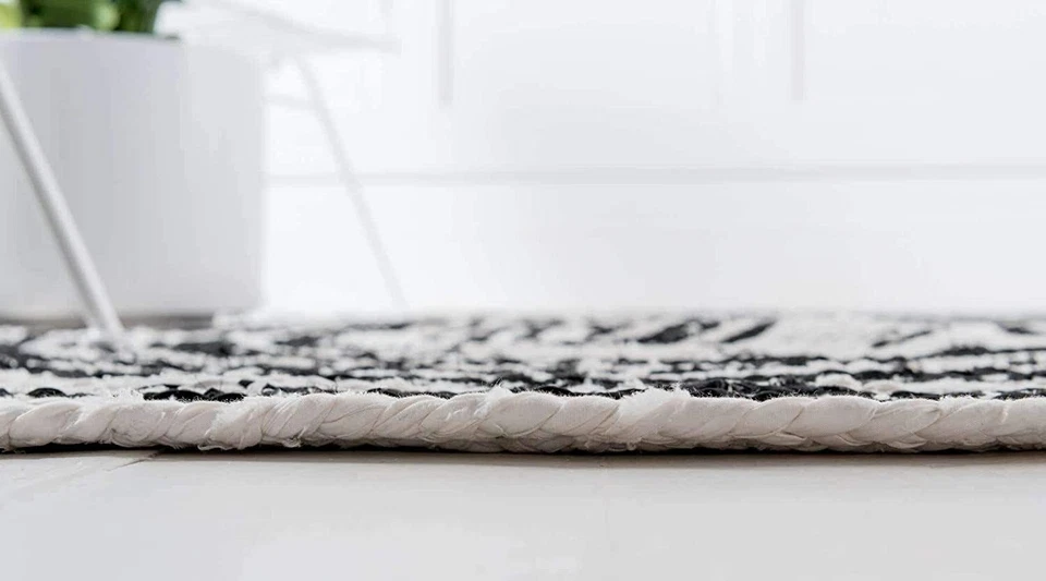 Beautiful Braided Round Area Rug Carpet Bohemian Living Room Decor Floor Rugs - Image 4 of 4