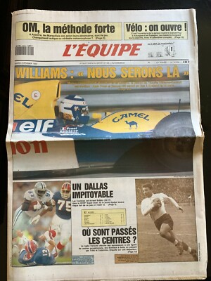 L'Equipe Journal 6-7/3/1993; Paris-Nice/ Ben Johnson out Dopage/ OM