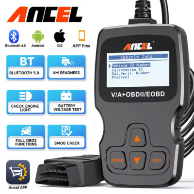 ANCEL AD310 BT Diagnosegeräte Tool OBD2 Scanner I/M Readnes Motordiagnose 
