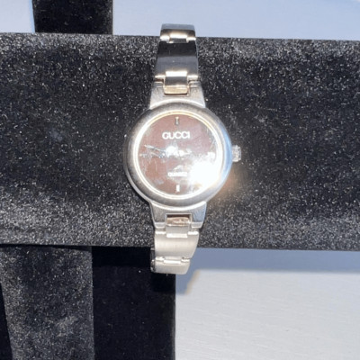 Gucci Vintage Stainless Quartz Wristwatch Series 28891 Black Face New Battery