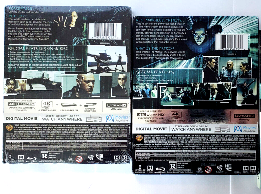 マトリックス3部作セット [4K UHD + Blu-ray リージョンフリー Amazon.co.jp: マトリックス トリロジー (4K ULTRA HD